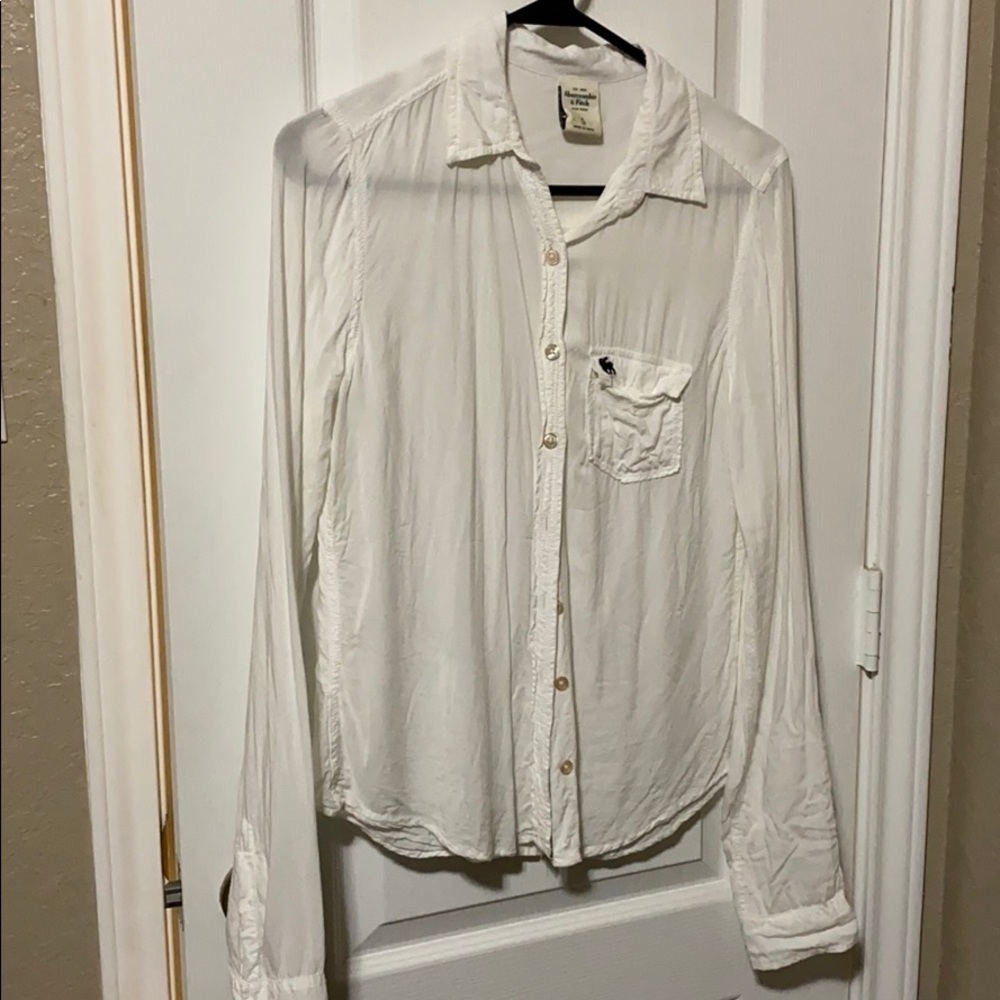 A&F White Button Up